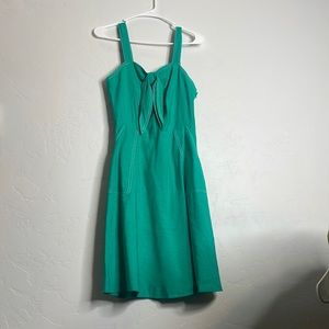 Green, Vintage, sun dress, Small